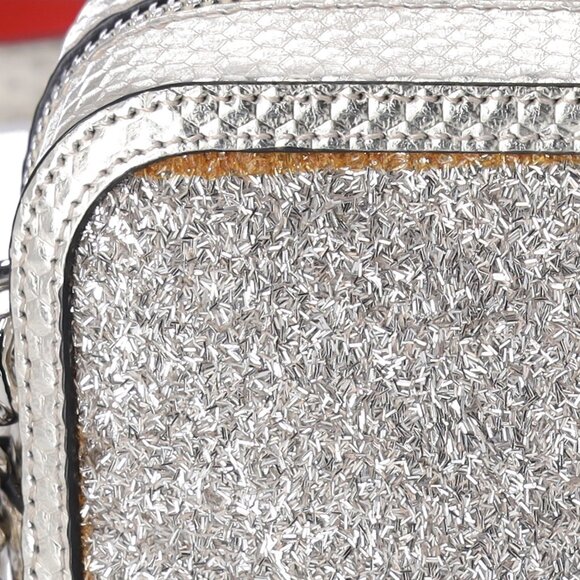 Christian Louboutin Rubylou Mini Shoulder Bag Gold Leather Glitter - Picture 3 of 11